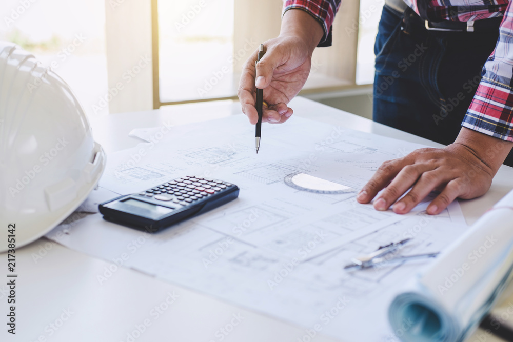 Workplace items tools for project, Architect or Engineer working on ...