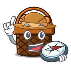 Sticker - Explorer bread basket mascot cartoon