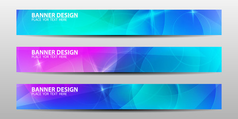 Poster - Banners with colorful geometric background . Vector illustrations