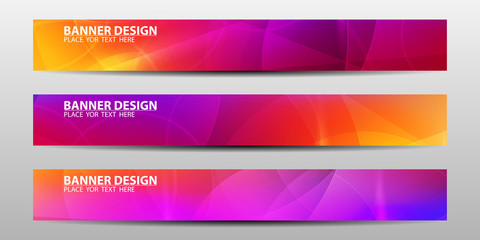 Wall Mural - Banners with colorful geometric background . Vector illustrations