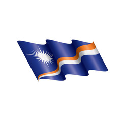 Marshall Islands flag, vector illustration on a white background