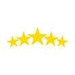 © pe3check - 5 gold stars rating illustration flat icon vector