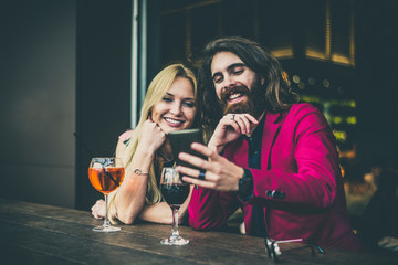 Couple in a bar