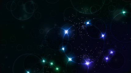 bokeh on green blue background