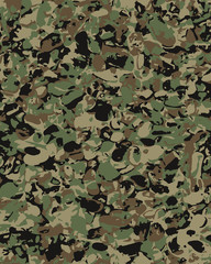 Camouflage pattern background seamless vector illustration. Military fashionable abstract geometric texture.