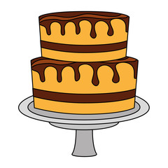 sweet cake isolated icon