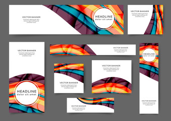 Wall Mural - Web banner waves