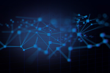 Poster - ai brain system data connecting to analysis , light internet social network background, illustration of global web with link to electric information, cyber with group of security, hacker online to net