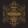 © Igor - Antique label, vintage frame design, typography, retro logo template, vector illustration