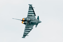 RAF Typhoon Afterburners During An Airshow In Clacton, England