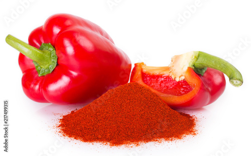 Fotomural Pile of ground paprika with pepper