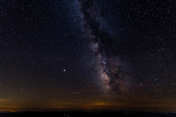 Wall Mural - a clear view of the milky way from the dark skies of spruce knob in west virginia