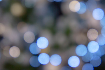 Wall Mural - bokeh night light , party in the night and Festival day, abstract bokeh blue and black color background