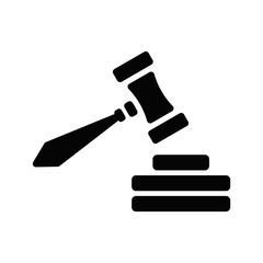 Poster - Gavel logo. Justice icon. Law symbol. Vector eps 08.