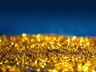 Wall Mural - glitter gold lights grunge background, glitter defocused abstract twinkly lights stars christmas lig
