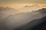 Fototapeta Niebo - Sunset in the Alps