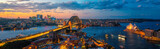 Panorama of Sydney harbour and bridge in Sydney city