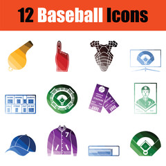 Sticker - Baseballl icon set