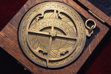 Replica of a medieval astrolabe which is a navigation instrument
