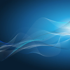 Poster - Abstract Background With 3D Transparent Wavy Pattern