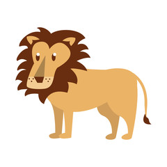 Wall Mural - Lion wild animal vector illustration graphic design