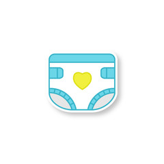 Wall Mural - baby diaper patch