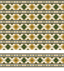 Wall Mural - Seamless geometric ethnic pattern and border. Pattern brush is included.