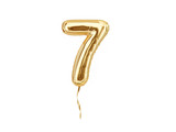 Fototapeta  - Numeral 7. Foil balloon number seven isolated on white background