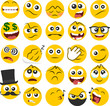 Set of emoticons with different emotions in a flat design. PART 1