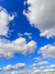 clouds in the blue sky as an abstract background