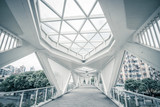 Fototapeta Perspektywa 3d - Footbridge in the Central district