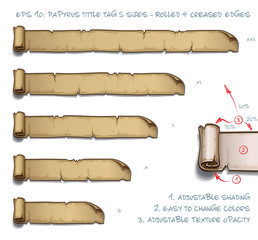 Wall Mural - Papyrus Tittle Tag Five Sizes - Rolled and Creased Edges