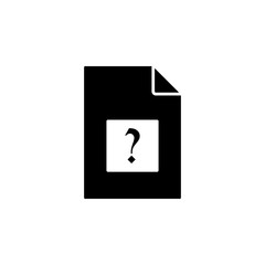 Poster - question mark on document icon. Element of document icon. Premium quality graphic design icon. Signs and symbols collection icon for websites, web design, mobile app