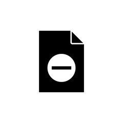 Poster - minus on document icon. Element of document icon. Premium quality graphic design icon. Signs and symbols collection icon for websites, web design, mobile app