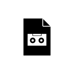 Poster - cassette on document icon. Element of document icon. Premium quality graphic design icon. Signs and symbols collection icon for websites, web design, mobile app