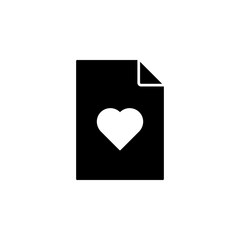 Poster - a heart on document icon. Element of document icon. Premium quality graphic design icon. Signs and symbols collection icon for websites, web design, mobile app