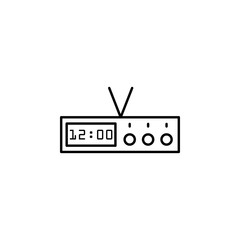 Poster - digital clock icon. Element of time value icon for mobile concept and web apps. Thin line digital clock icon can be used for web and mobile
