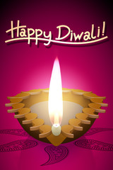 Sticker - Happy Diwali/ Deepavali - card/ illustration