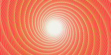 Orange Graphic Vortex With Shimmering Open Center