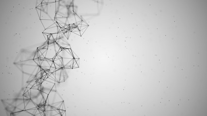 Poster - Abstract connecting dots and lines. Technology background. Global network connection.