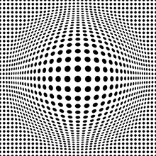 Seamless Background With Optical Illusion Of A Ball