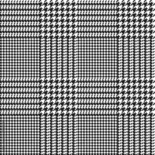 Fotografía vector houndstooth seamless black and white pattern