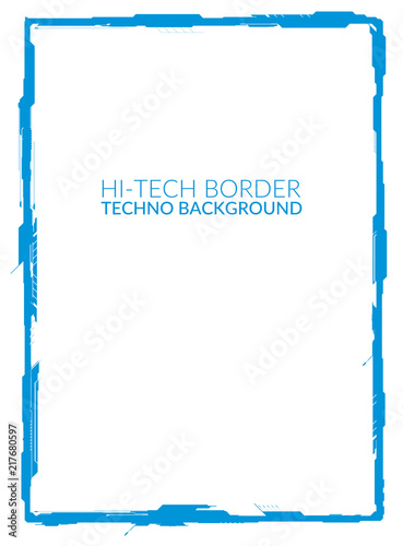 Download Blue High-tech border element for A4 formats - Buy this ...