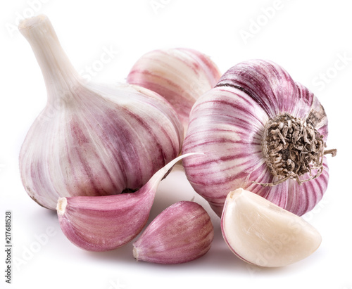 Cuadros en Lienzo Garlic bulb and garlic cloves.