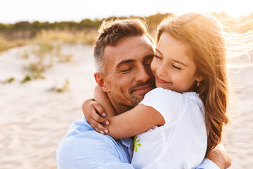 dekighted father spending fun time with his little daughter