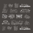 Big collection of adventure, outdoors and travel vector quotes. Nature and forest calligraphy collection.