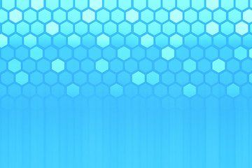 Poster - Creative blue hexagonal background