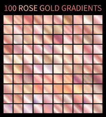 Wall Mural - rose gold vector gradients collection for design