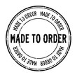 Grunge black made to order word round rubber seal stamp on white background