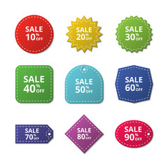 Poster - discount stickers. special price offer sale labels. merchandise vector tags